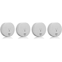 Smartwares Detector de Humo- 1 Año de Batería Incluida- Vida del Sensor de 10 Años- 4 Unidades- RM149